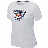 Oklahoma City Thunder Big & Tall Primary Logo White Women's T-Shirt,baseball caps,new era cap wholesale,wholesale hats
