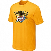 Oklahoma City Thunder Big & Tall Primary Logo Yellow T-Shirt,baseball caps,new era cap wholesale,wholesale hats