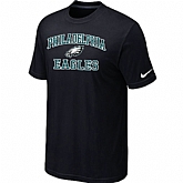 Philadelphia Eagles Heart & Soul Black T-Shirt,baseball caps,new era cap wholesale,wholesale hats