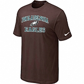 Philadelphia Eagles Heart & Soul Brown T-Shirt,baseball caps,new era cap wholesale,wholesale hats