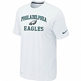 Philadelphia Eagles Heart & Soul White T-Shirt,baseball caps,new era cap wholesale,wholesale hats