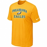 Philadelphia Eagles Heart & Soul Yellow T-Shirt,baseball caps,new era cap wholesale,wholesale hats