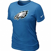 Philadelphia Eagles L.blue Women's Logo T-Shirt,baseball caps,new era cap wholesale,wholesale hats