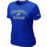 Philadelphia Eagles Women's Heart & Soul Blue T-Shirt,baseball caps,new era cap wholesale,wholesale hats