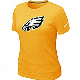 Philadelphia Eagles Yellow Women's Logo T-Shirt,baseball caps,new era cap wholesale,wholesale hats