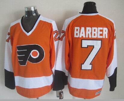 Philadelphia Flyers #7 Barber CCM Throwback Orange Jerseys