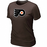 Philadelphia Flyers Big & Tall Women's Logo Brown T-Shirt,baseball caps,new era cap wholesale,wholesale hats
