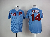 Philadelphia Phillies #14 Rose Blue Throwback Jerseys,baseball caps,new era cap wholesale,wholesale hats