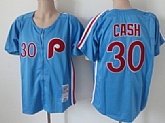 Philadelphia Phillies #30 Dave Cash Blue Throwback Jerseys,baseball caps,new era cap wholesale,wholesale hats