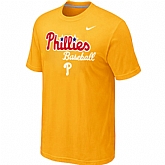 Philadelphia Phillies 2014 Home Practice T-Shirt - Yellow,baseball caps,new era cap wholesale,wholesale hats
