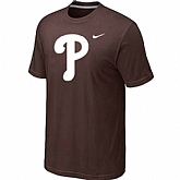 Philadelphia Phillies Heathered Brown Nike Blended T-Shirt,baseball caps,new era cap wholesale,wholesale hats