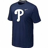 Philadelphia Phillies Heathered D.Blue Nike Blended T-Shirt,baseball caps,new era cap wholesale,wholesale hats