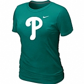 Philadelphia Phillies Heathered L.Green Women's Nike Blended T-Shirt,baseball caps,new era cap wholesale,wholesale hats
