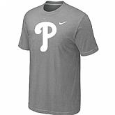 Philadelphia Phillies Heathered L.Grey Nike Blended T-Shirt,baseball caps,new era cap wholesale,wholesale hats