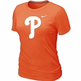 Philadelphia Phillies Heathered Orange Women's Nike Blended T-Shirt,baseball caps,new era cap wholesale,wholesale hats