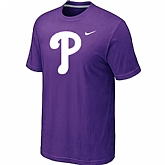 Philadelphia Phillies Heathered Purple Nike Blended T-Shirt,baseball caps,new era cap wholesale,wholesale hats