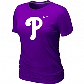 Philadelphia Phillies Heathered Purple Women's Nike Blended T-Shirt,baseball caps,new era cap wholesale,wholesale hats