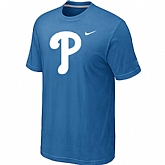 Philadelphia Phillies Heathered light Blue Nike Blended T-Shirt,baseball caps,new era cap wholesale,wholesale hats