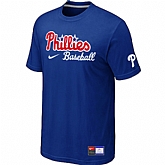 Philadelphia Phillies Nike Short Sleeve Practice T-Shirt Blue,baseball caps,new era cap wholesale,wholesale hats