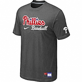 Philadelphia Phillies Nike Short Sleeve Practice T-Shirt D.Grey,baseball caps,new era cap wholesale,wholesale hats