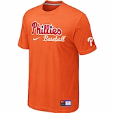 Philadelphia Phillies Nike Short Sleeve Practice T-Shirt Orange,baseball caps,new era cap wholesale,wholesale hats