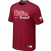 Philadelphia Phillies Nike Short Sleeve Practice T-Shirt Red,baseball caps,new era cap wholesale,wholesale hats