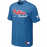 Philadelphia Phillies Nike Short Sleeve Practice T-Shirt light Blue,baseball caps,new era cap wholesale,wholesale hats