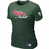 Philadelphia Phillies Nike Women's D.Green Short Sleeve Practice T-Shirt,baseball caps,new era cap wholesale,wholesale hats