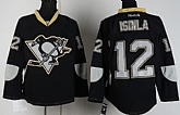 Pittsburgh Penguins #12 Jarome Iginla 2012 Black Hockey Jerseys,baseball caps,new era cap wholesale,wholesale hats