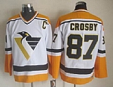 Pittsburgh Penguins #87 Sidney Crosby CCM White Yellow Jerseys,baseball caps,new era cap wholesale,wholesale hats