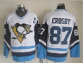 Pittsburgh Penguins #87 Sidney Crosby White Blue CCM Throwback Jerseys,baseball caps,new era cap wholesale,wholesale hats