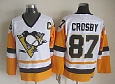 Pittsburgh Penguins #87 Sidney Crosby White Yellow CCM Throwback Jerseys,baseball caps,new era cap wholesale,wholesale hats