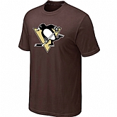 Pittsburgh Penguins Big & Tall Logo Brown T-Shirt,baseball caps,new era cap wholesale,wholesale hats