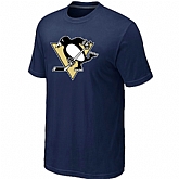Pittsburgh Penguins Big & Tall Logo D.Blue T-Shirt,baseball caps,new era cap wholesale,wholesale hats