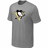 Pittsburgh Penguins Big & Tall Logo L.Grey T-Shirt,baseball caps,new era cap wholesale,wholesale hats