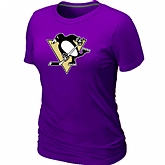 Pittsburgh Penguins Big & Tall Women's Logo Purple T-Shirt,baseball caps,new era cap wholesale,wholesale hats
