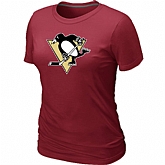 Pittsburgh Penguins Big & Tall Women's Logo Red T-Shirt,baseball caps,new era cap wholesale,wholesale hats