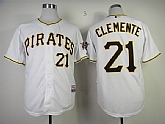 Pittsburgh Pirates #21 Roberto Clemente White Throwback Jerseys,baseball caps,new era cap wholesale,wholesale hats