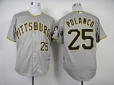 Pittsburgh Pirates #25 Polanco Gray Jerseys,baseball caps,new era cap wholesale,wholesale hats