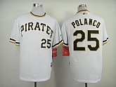 Pittsburgh Pirates #25 Polanco White Pullover Jerseys,baseball caps,new era cap wholesale,wholesale hats