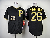 Pittsburgh Pirates #26 Sanchez Black Jerseys,baseball caps,new era cap wholesale,wholesale hats