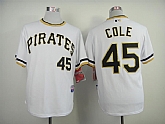Pittsburgh Pirates #45 Cole White Pullover Jerseys,baseball caps,new era cap wholesale,wholesale hats