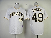 Pittsburgh Pirates #49 Jeff Locke White Jerseys,baseball caps,new era cap wholesale,wholesale hats