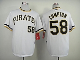 Pittsburgh Pirates #58 Cumpton White Pullover Jerseys,baseball caps,new era cap wholesale,wholesale hats