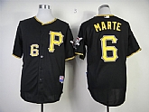 Pittsburgh Pirates #6 Starling Marte Black Jerseys,baseball caps,new era cap wholesale,wholesale hats