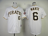 Pittsburgh Pirates #6 Starling Marte White Jerseys,baseball caps,new era cap wholesale,wholesale hats