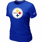 Pittsburgh Steelers Blue Women's Logo T-Shirt,baseball caps,new era cap wholesale,wholesale hats