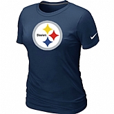 Pittsburgh Steelers D.Blue Women's Logo T-Shirt,baseball caps,new era cap wholesale,wholesale hats