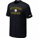 Pittsburgh Steelers Heart & Soul Black T-Shirt,baseball caps,new era cap wholesale,wholesale hats