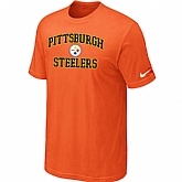 Pittsburgh Steelers Heart & Soul Orange T-Shirt,baseball caps,new era cap wholesale,wholesale hats